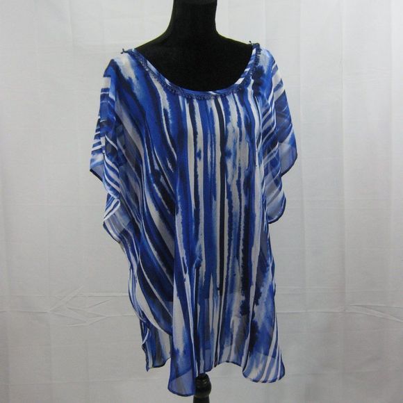 NWT Hawaiian Tropics Sheer Shirt Cover Up - Picture 2 of 8